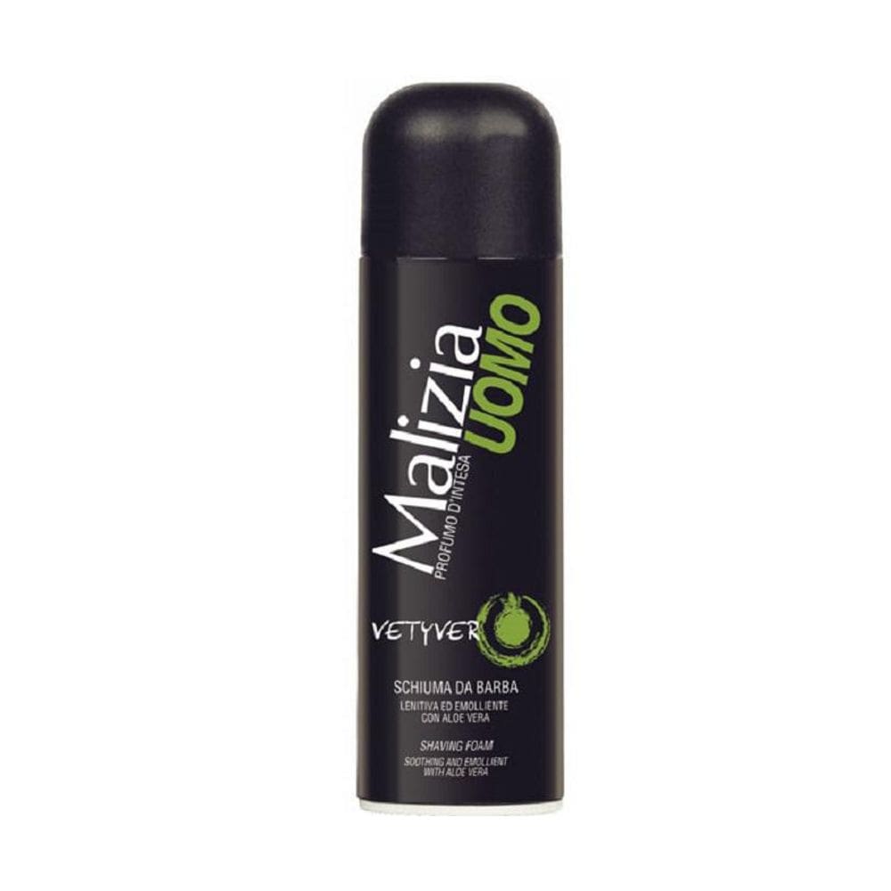 Espuma de Barba Malizia Uomo 300ml - Aloe Vera, Itália