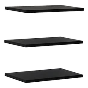 Kit 3 Prateleiras 40x20 Decoração Suporte Invisível - Preto