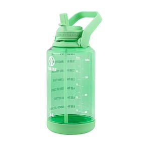 Garrafa de água Takeya Motivational 1,9 L com tampa de palha de pistache