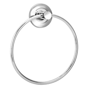 Suporte Porta Toalha Rosto Mãos Argola Inox 16,5x16,5x3,5 cm