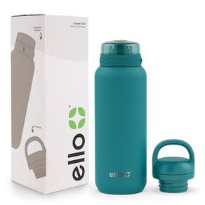 Garrafa de água Ello Cooper 946ml em aço inoxidável com 2 tampas