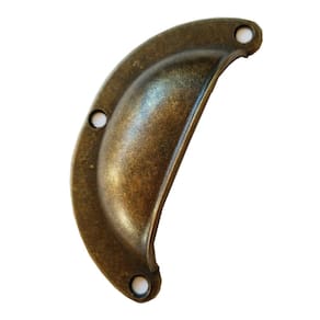 Puxador Concha para moveis cor ouro velho com 10 unidade