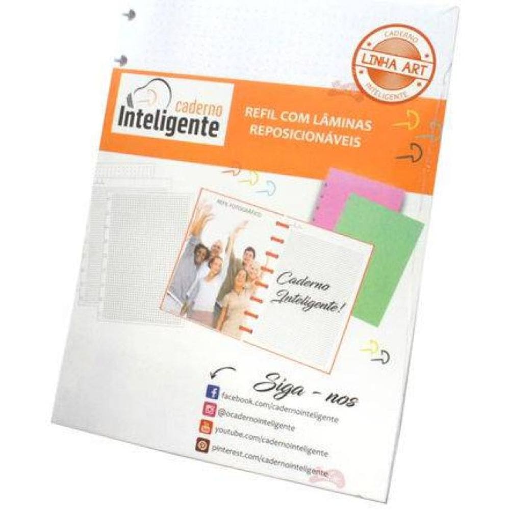 Refil Caderno Inteligente Quadriculado Grande UN PM