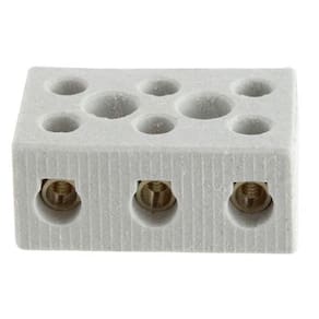 Kit 12 Conectores Porcelana Trip 16Mm2 Ceramica Normal 30A