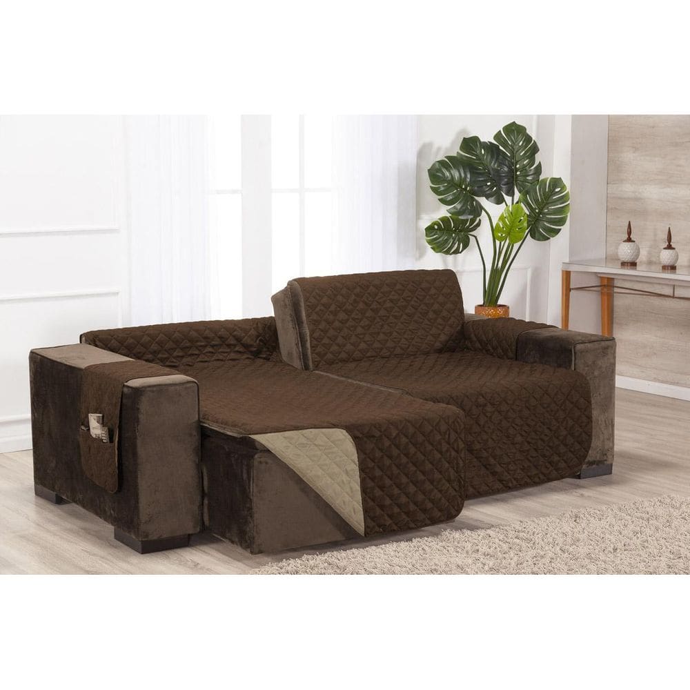 Capa Protetora De Sofá Reclinável 2,20M De Largura Tabaco