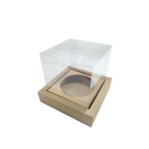Caixa Para Panetone 250G Kraft Com Borda Kit 30Und