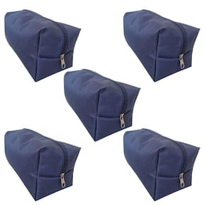 Kit 5 Necessaire Organizadora De Malas E Maquiagens Azul Escuro