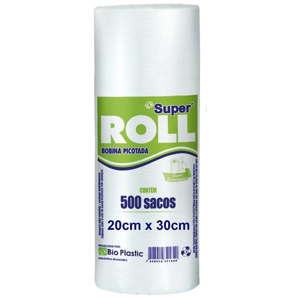 Saco Bobina Picotada 20X30 2Kg 500 Sacos Transparente