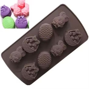 Forma Molde Silicone Chocolate Bombom Cesta Pascoa Coelhinho
