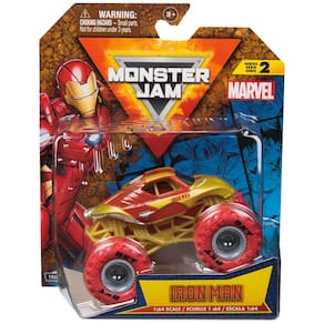 Monster Truck Monster Jam Marvel Homem de Ferro 1:64 fundido sob pressão