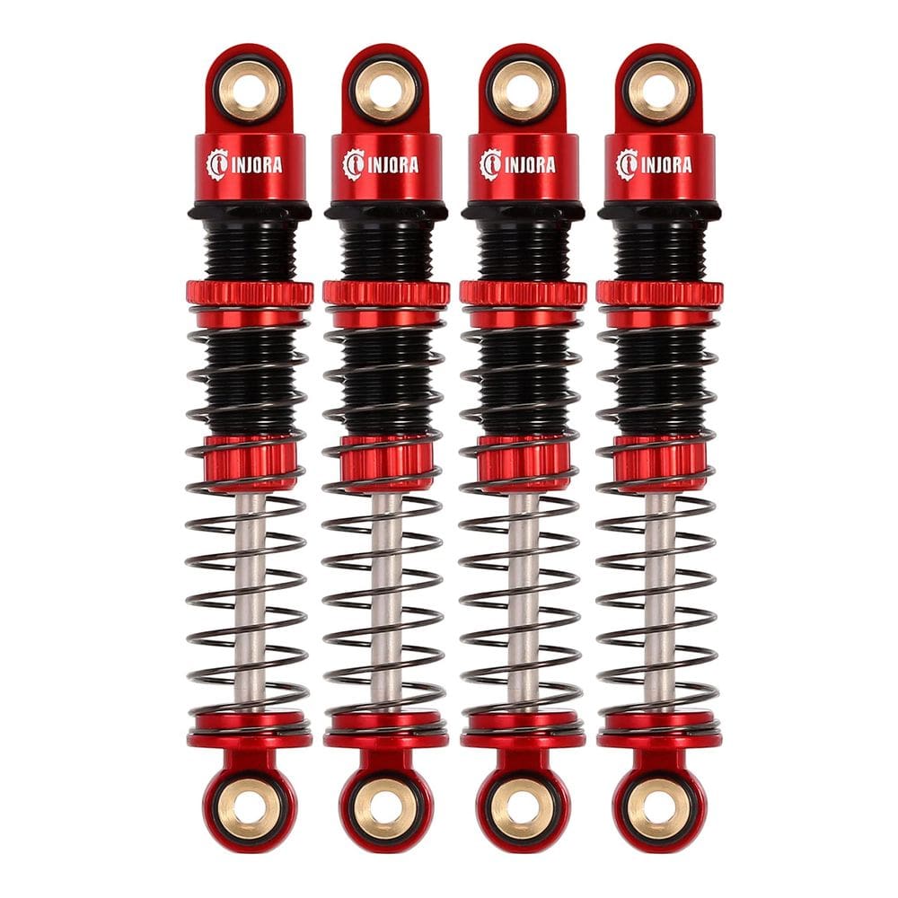 Amortecedor INJORA 45mm de alumínio para FMS FCX24 1/24 RC vermelho