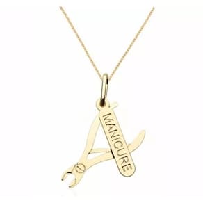 Colar Manicure Alicate Cutícula Unha Placa Folheado 18k