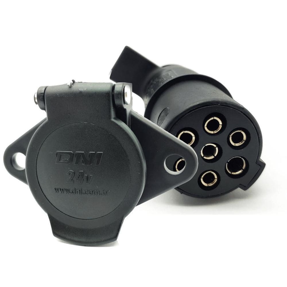 Tomada Reboque Carretinha E Carretas 7 Polos Macho E Fêmea