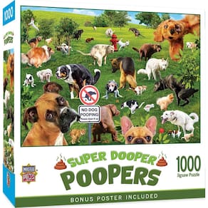 Obras-primas do quebra-cabeça Super Dooper Poopers 1000 peças