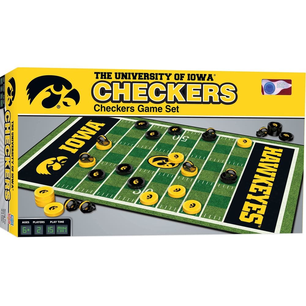 Jogo de tabuleiro MasterPieces NCAA Iowa Hawkeyes Checkers