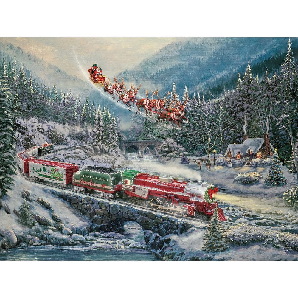 Quebra-cabeça Ceaco Thomas Kinkade Christmas Light Express 500 unidades