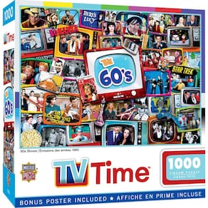 Obras-primas de quebra-cabeça, programas de TV nostálgicos dos anos 60, 1000 peças