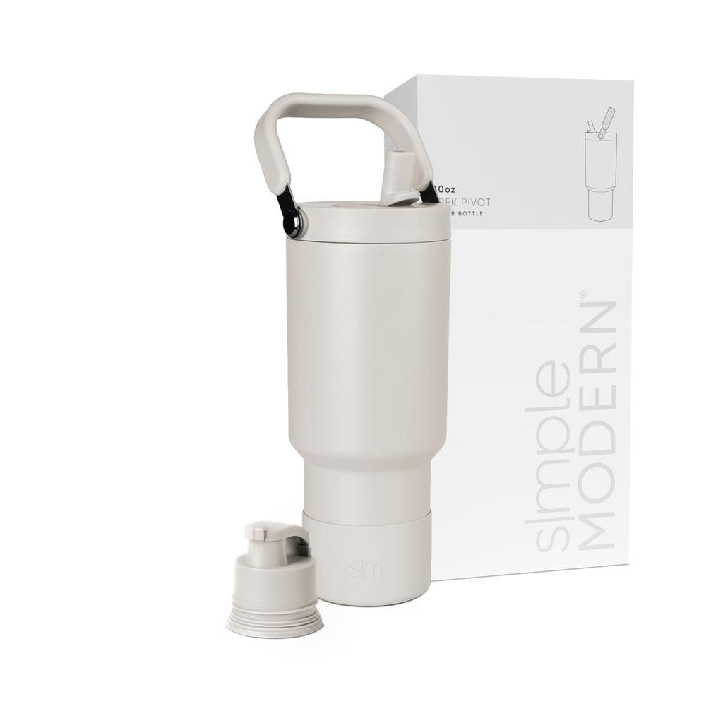 Garrafa de água Simple Modern Trek Pivot 900 ml Almond Birch