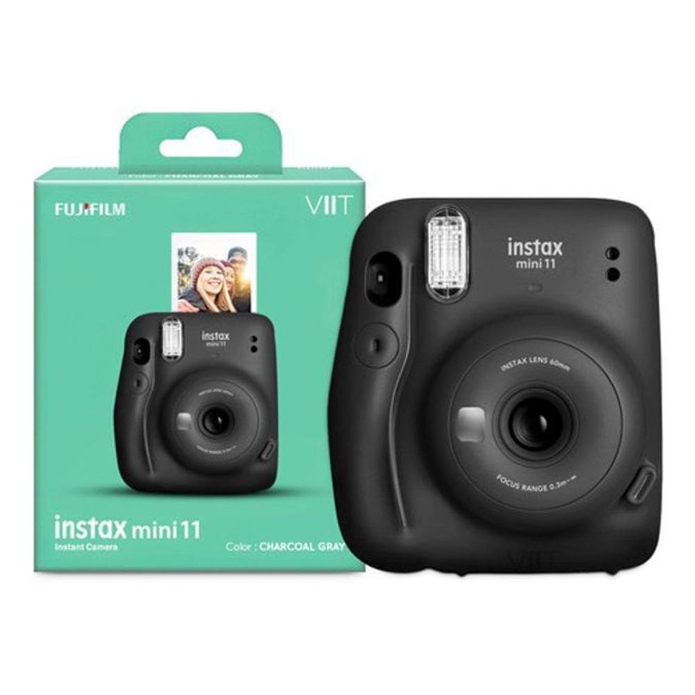 Câmera Instax Mini 11 Fujifilm com Espelho Selfie Grafite