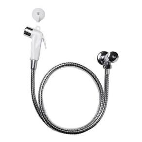 Ducha Higiencia Pop Branca Com Registro Flexivel 1,2M Blukit
