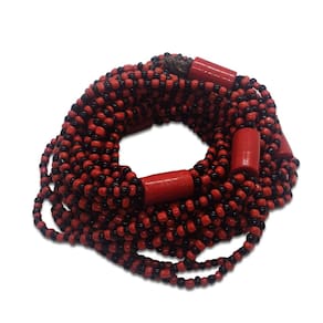 Guia Brajá 7 Linhas Vermelho e Preto com Firma 70 cm