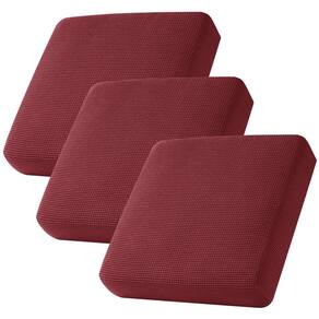 Capas de almofada CHUN YI Stretch Sofa Seat Wine/Red 3PC