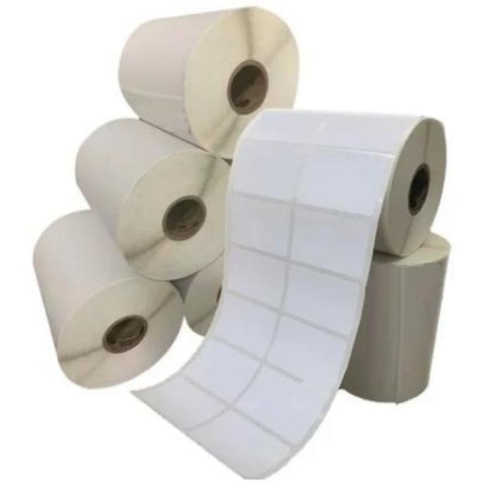 Kit Com 10 Rolos Etiqueta Couche 50Mm X 30Mm X 2
