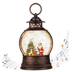 Lanterna Globo de Neve de Natal JEDAWN com música e luzes