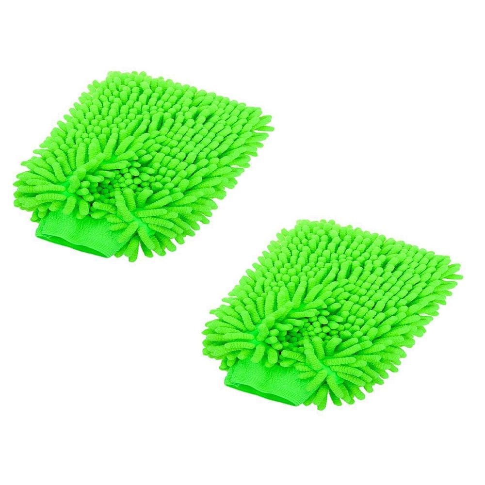 Luva Microfibra P Lavar Carro Kit 2 Unid