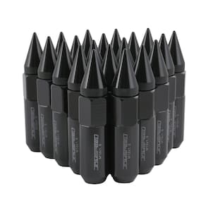 Porcas JDMSPEED M12X1.5 60 mm, alumínio preto, 20 unidades