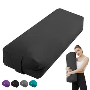 Almofada Yoga Bolster, esponja de resíduos restauradora OkSay, preta