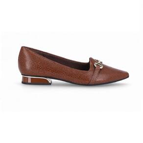 Sapato Piccadilly Maxi Salto Baixo 279038 Feminino - Conhaque