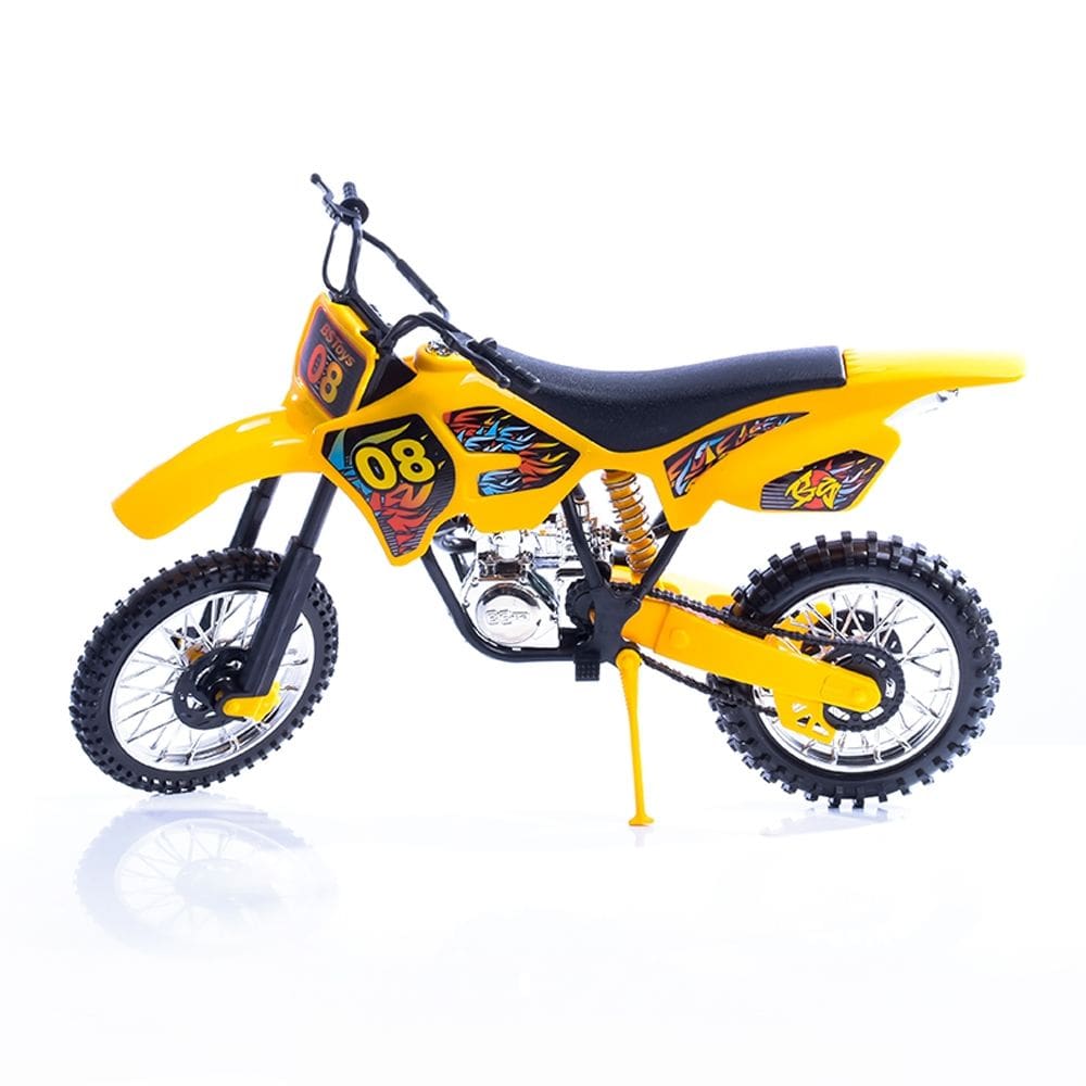 Moto Big Cross Brinquedo 44 cm Amarela BS Toys - Ref: 364