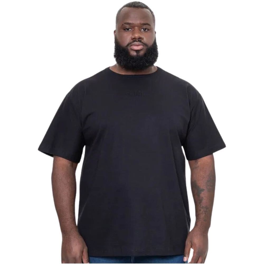Camiseta Masculina Fatal Plus Size New Frequence Preta 29796 Preto - Preto - XG