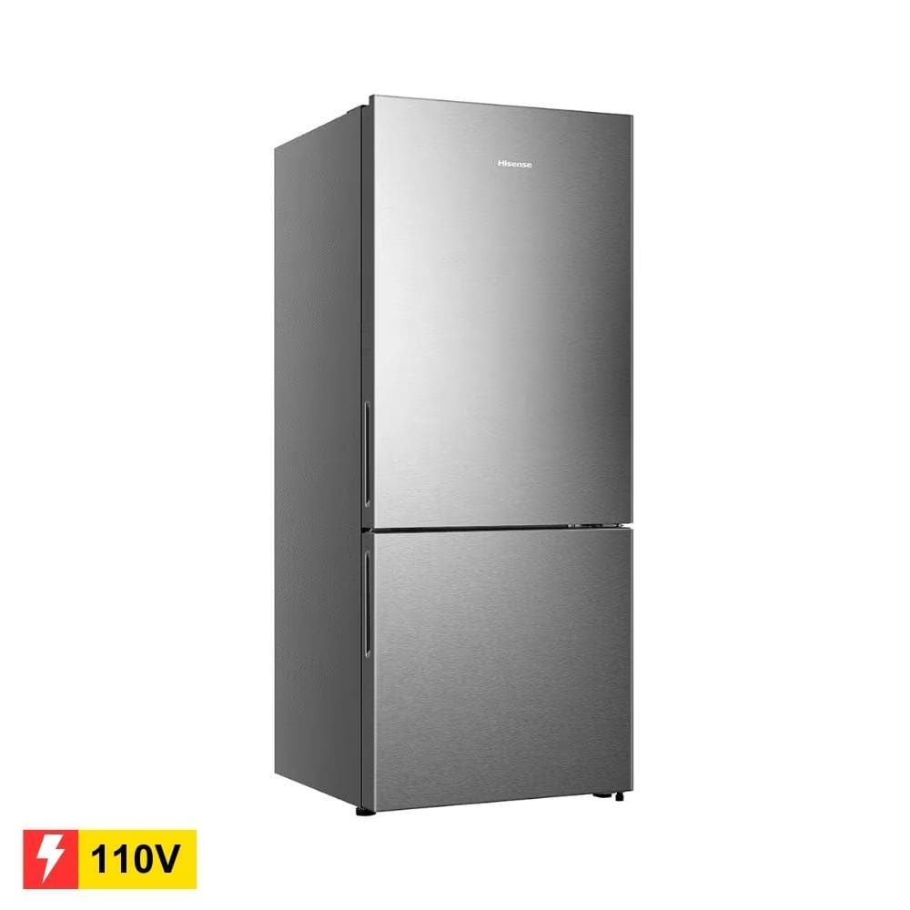 REEMBALADO: Geladeira Hisense Botton RB-52W Frost Free 397L Inox Look - 110V