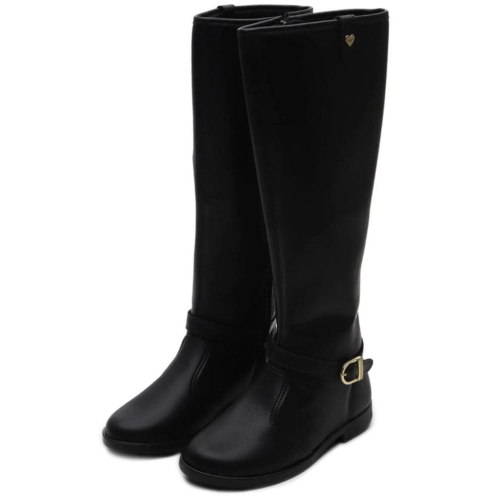 Bota Infantil Molekinha Cano Alto Menina - Preto