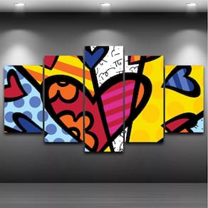 Quadros Decorativos 120x70cm - 5 Peças - Vinil Fosco