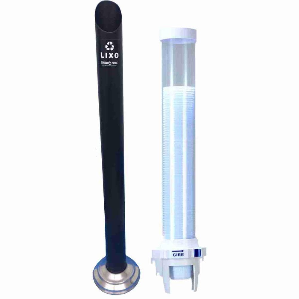 Kit De Copo Café Ez-Cup Alavanca + Lixeira Preto Copos Cafe