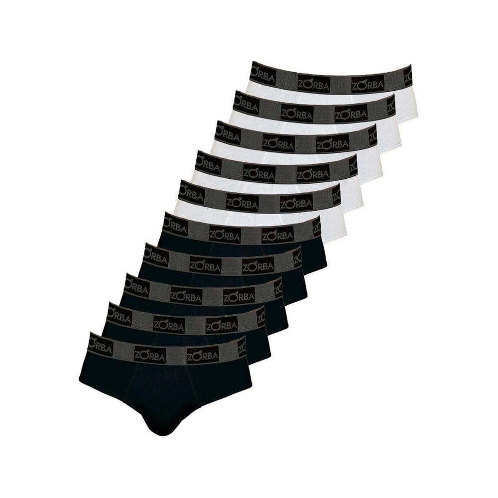 Kit com 10 Cuecas Slip Zorba 716 Colorido