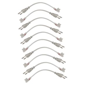 Conector Rabicho Plug para Fit de LED 8mm Kit 10 Unidades Fonte Tomada Teto Rebaixado Gesso Sanca Perfil Casa Decoraçao Iluminaçao