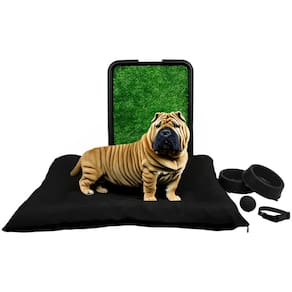 Kit Pet Médio Cama Futon com Sanitário Grama e Acessórios