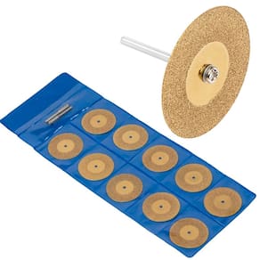 Kit 10 Discos De Corte 40Mm Diamantado Titânio Para Retífica
