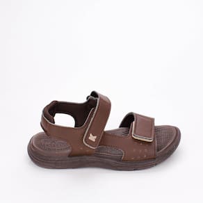 Sandália Infantil Menino Kidy Comfort Fecho Duplo Café