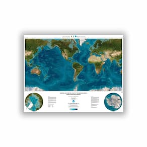 Quadro Mapa Mundi Vários Modelos 81,9 cm x 64 cm - Lona 440g