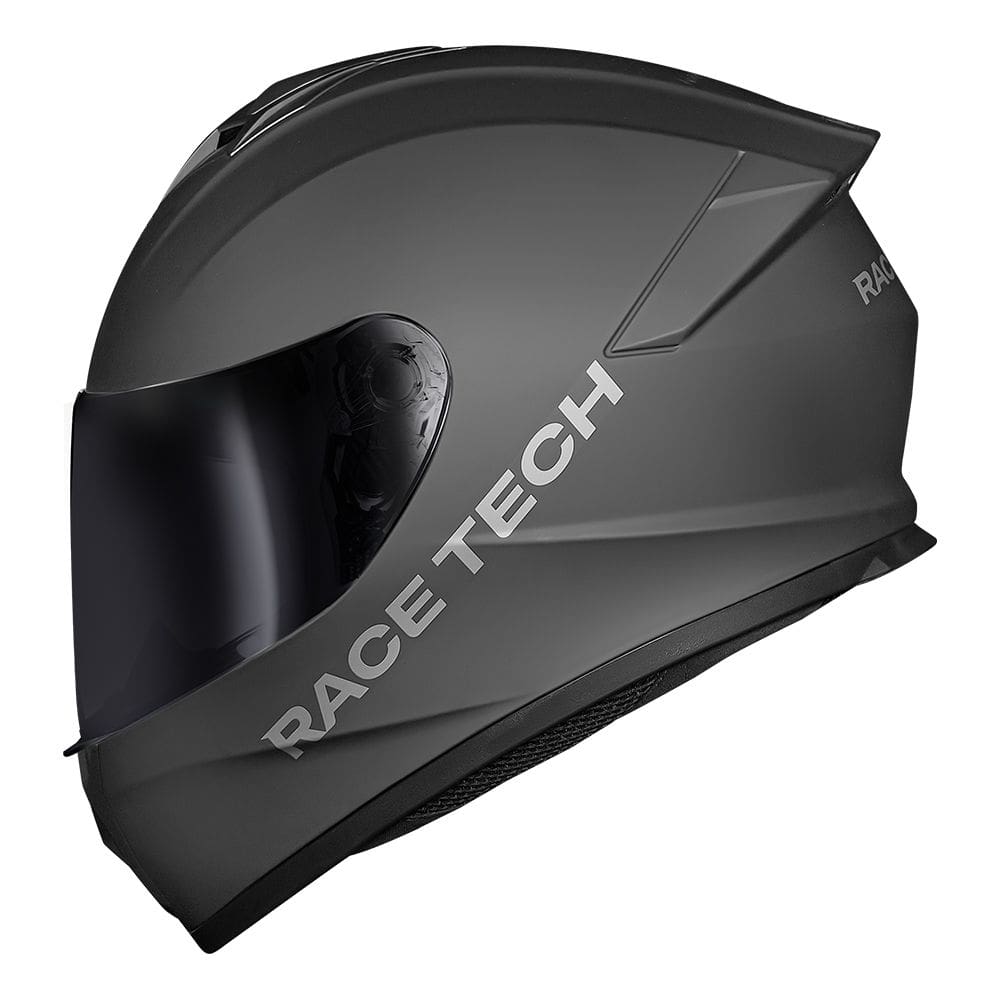 Capacete Race Tech Hit Monocolor CInza Fosco