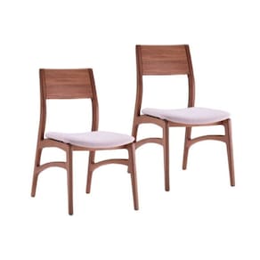 Conjunto 2 Cadeiras Madeira Maciça Alento Champagne/Bes