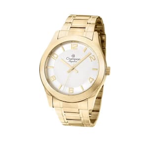 Relógio Champion Feminino Dourado Elegance Prova D`Água +