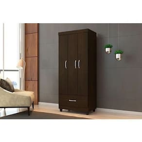 Guarda Roupa Demóbile Prince 3 Portas 1 Gaveta. Ebano Touch