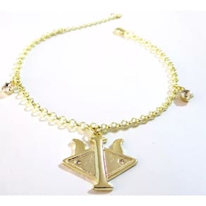 Pulseira Curso Profissão Recursos Humanos Folheado Ouro 18k