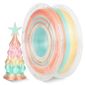 Filamento de impressora 3D SUNLU Silk Rainbow PLA+ 1 kg 1,75 mm